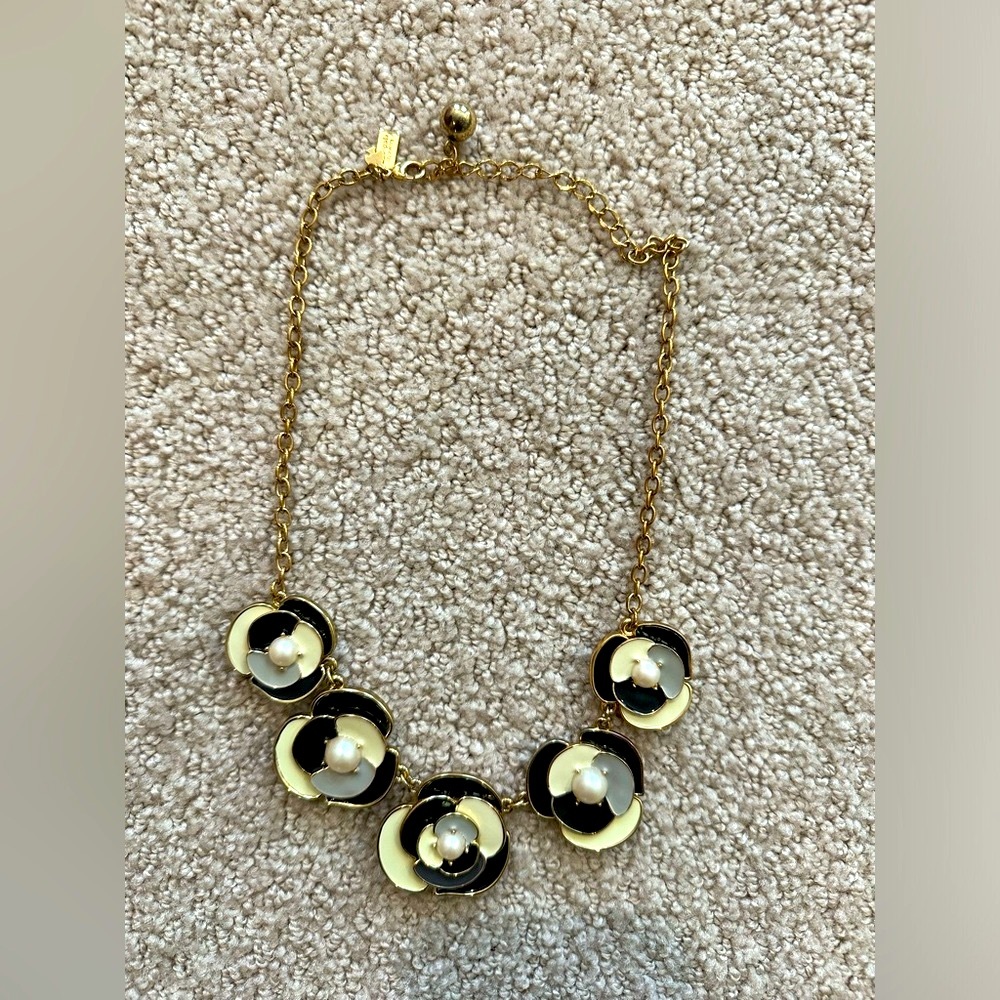 Kate Spade rose statement necklace